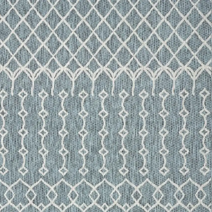 Blue And Gray Indoor Outdoor Area Rug Photo 4