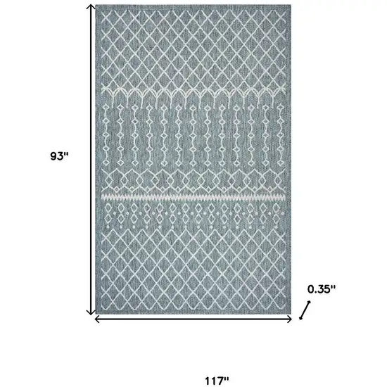 Blue And Gray Indoor Outdoor Area Rug Photo 3