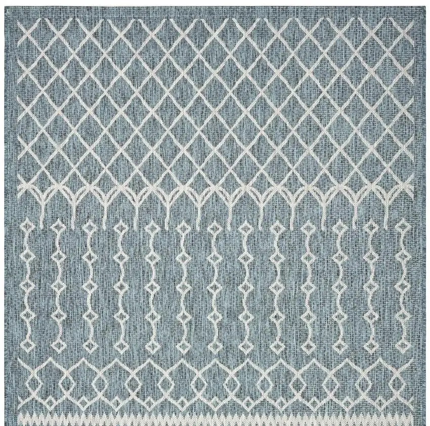 Blue And Gray Indoor Outdoor Area Rug Photo 6