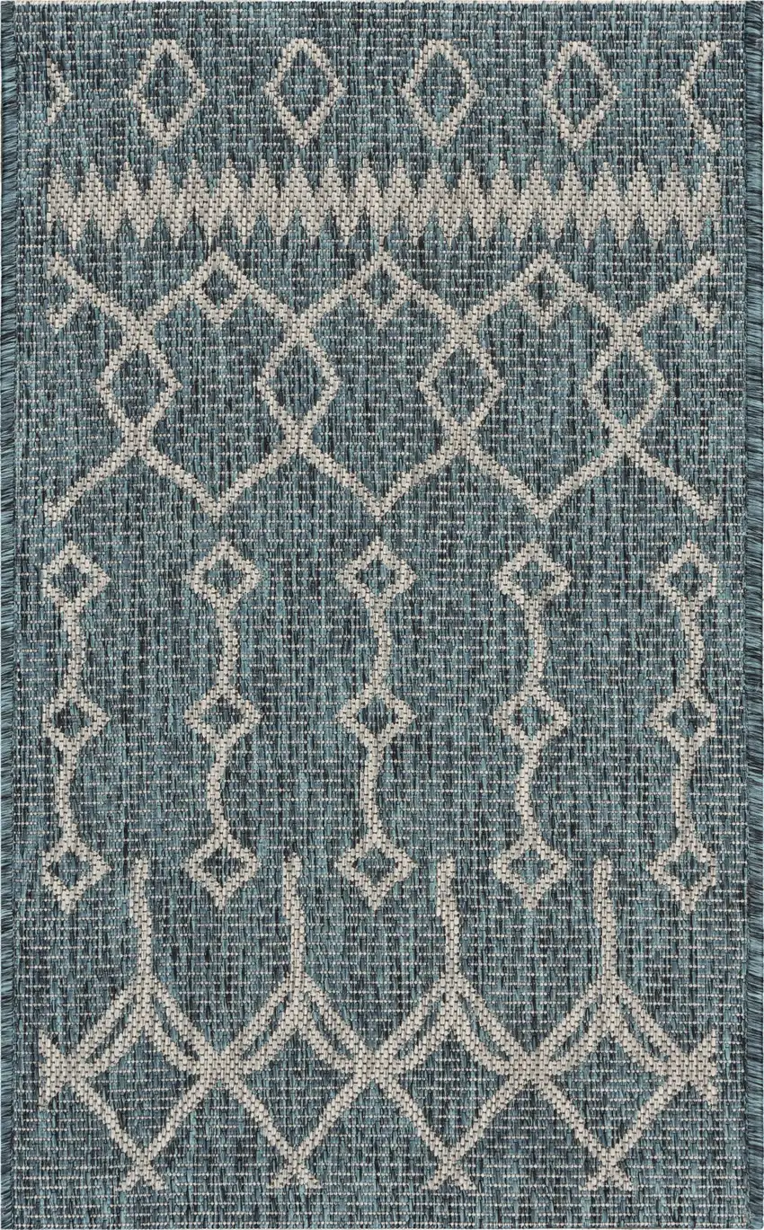 Blue Array Indoor Outdoor Scatter Rug Photo 1