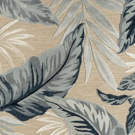 Blue And Beige Indoor Outdoor Area Rug Photo 7