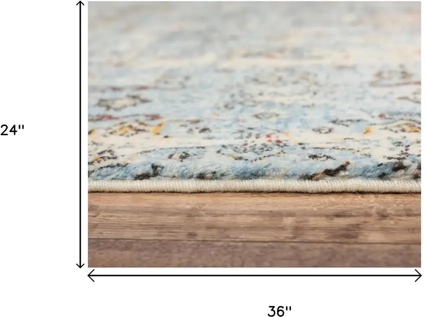 Blue Beige And Ivory New Zealand Lambs Wool Oriental Hand Carved Handmade Area Rug Photo 6