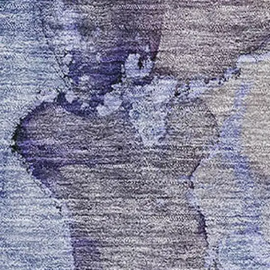 Blue Beige And Taupe Abstract Washable Area Rug With UV Protection Photo 2