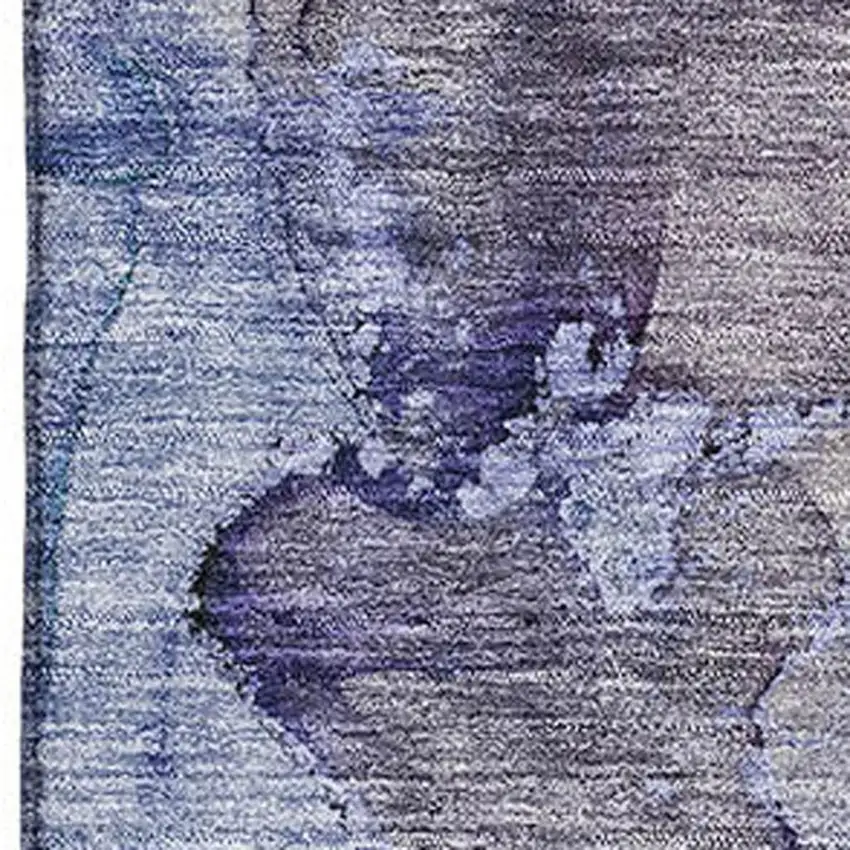 Blue Beige And Taupe Abstract Washable Area Rug With UV Protection Photo 2