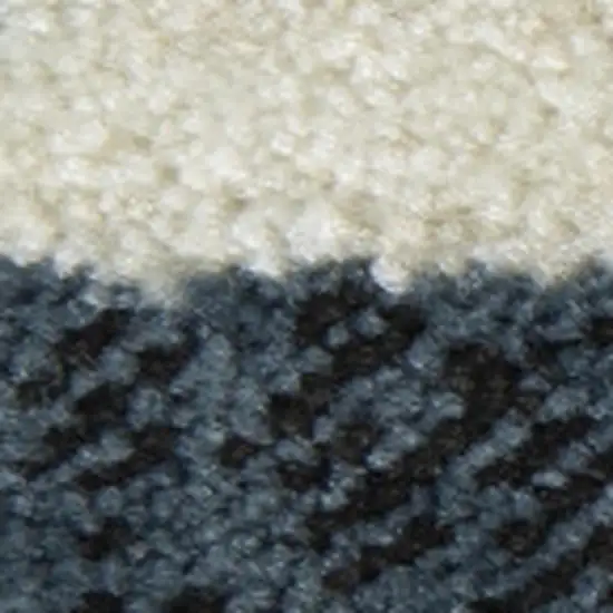 Beige Blue And Gray Geometric Area Rug Photo 8