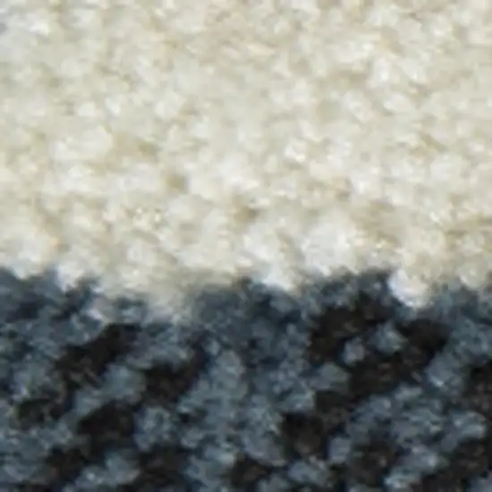 Beige Blue And Gray Geometric Area Rug Photo 7