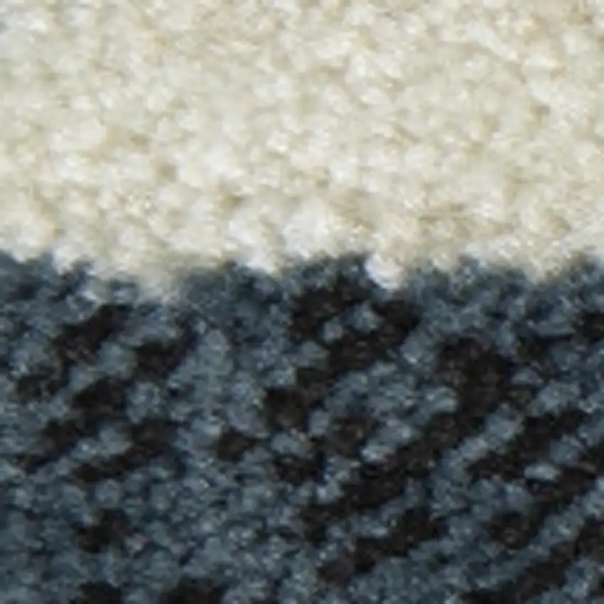 Beige Blue And Gray Geometric Area Rug Photo 9