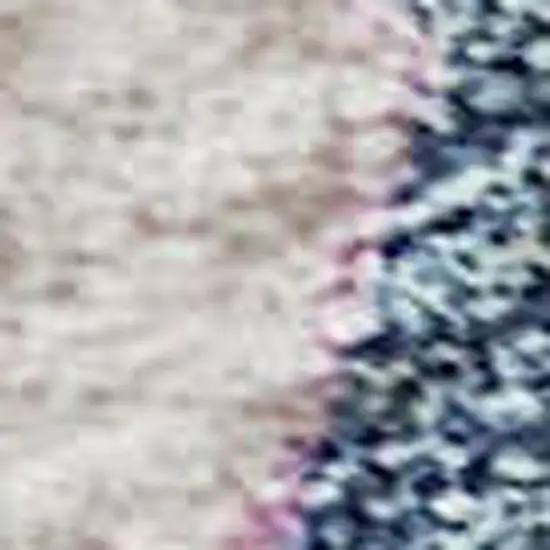 Blue Blush And Gold Floral Washable Area Rug With UV Protection Photo 2