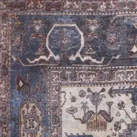 Photo of Blue Brown And Ivory Floral Area Rug