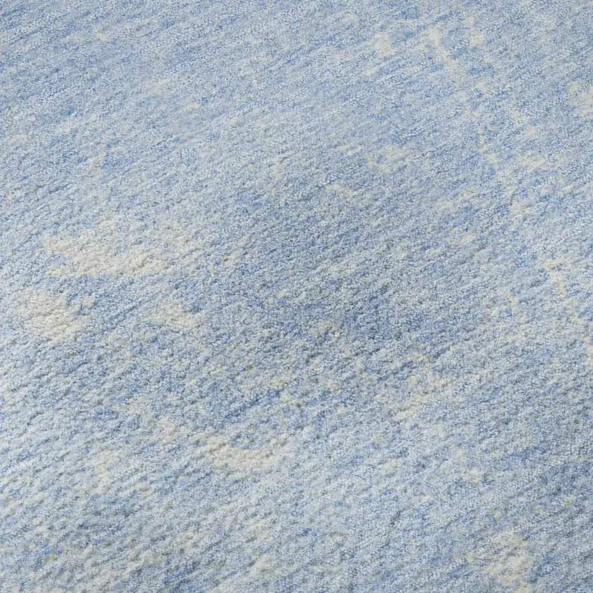 Blue Brown And Ivory Geometric Washable Area Rug With UV Protection Photo 9