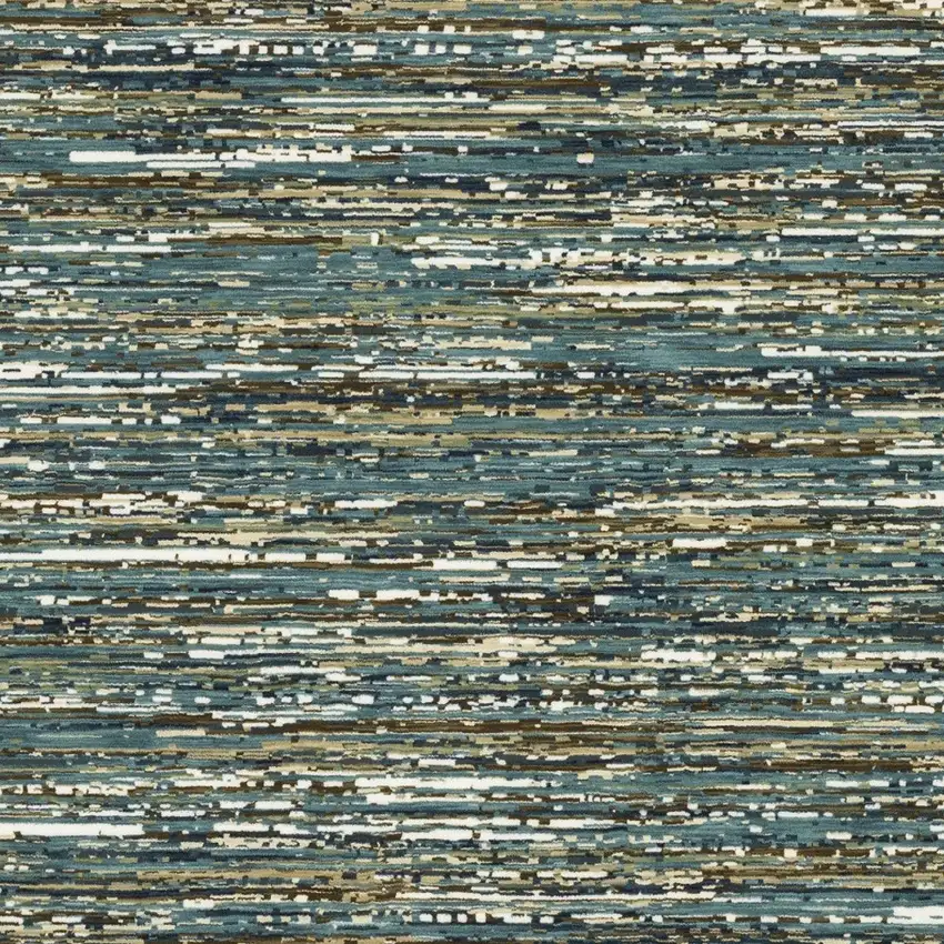 Blue Brown And Ivory Striped Area Rug Photo 9