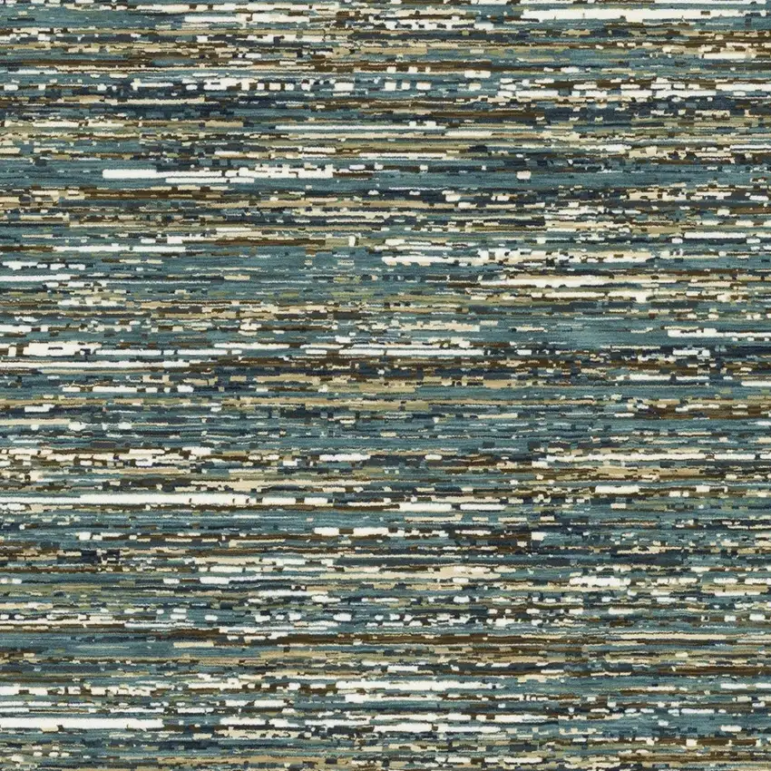 Blue Brown And Ivory Striped Area Rug Photo 9