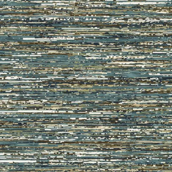 Blue Brown And Ivory Striped Area Rug Photo 9