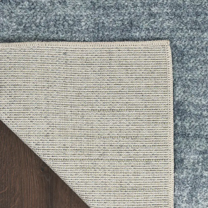 Blue Brown And Tan Geometric Washable Area Rug Photo 9
