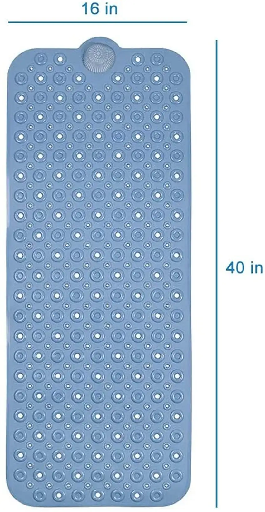 Blue Bubbles Drain Hole Bathrub Mat Photo 1