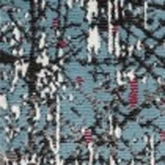 Blue Chaotic Strokes Area Rug Photo 4