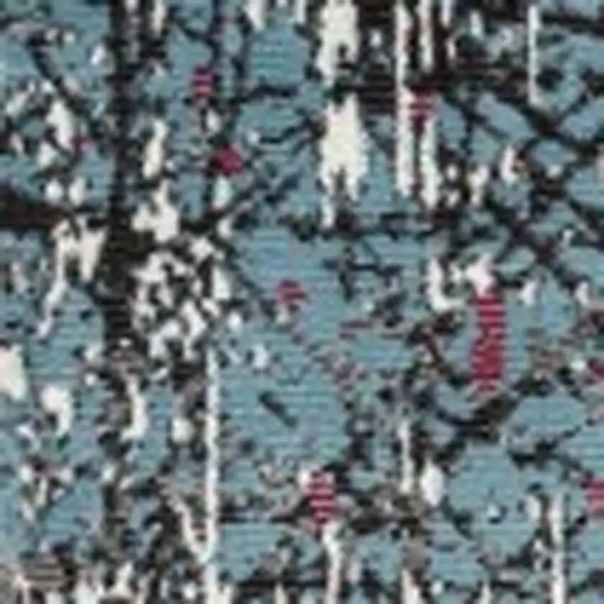 Blue Chaotic Strokes Area Rug Photo 4