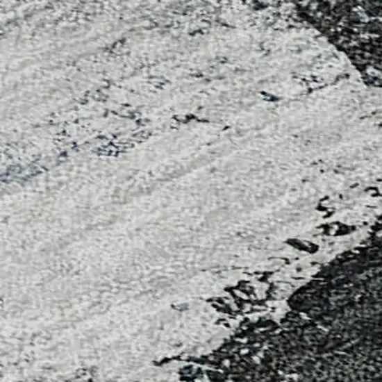 Blue Charcoal And Ivory Abstract Washable Area Rug With UV Protection Photo 2