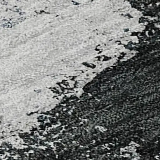 Blue Charcoal And Ivory Abstract Washable Area Rug With UV Protection Photo 2