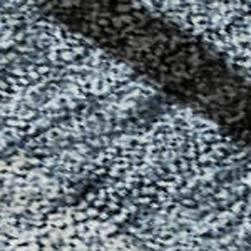 Blue Charcoal And Silver Striped Washable Area Rug With UV Protection Photo 2