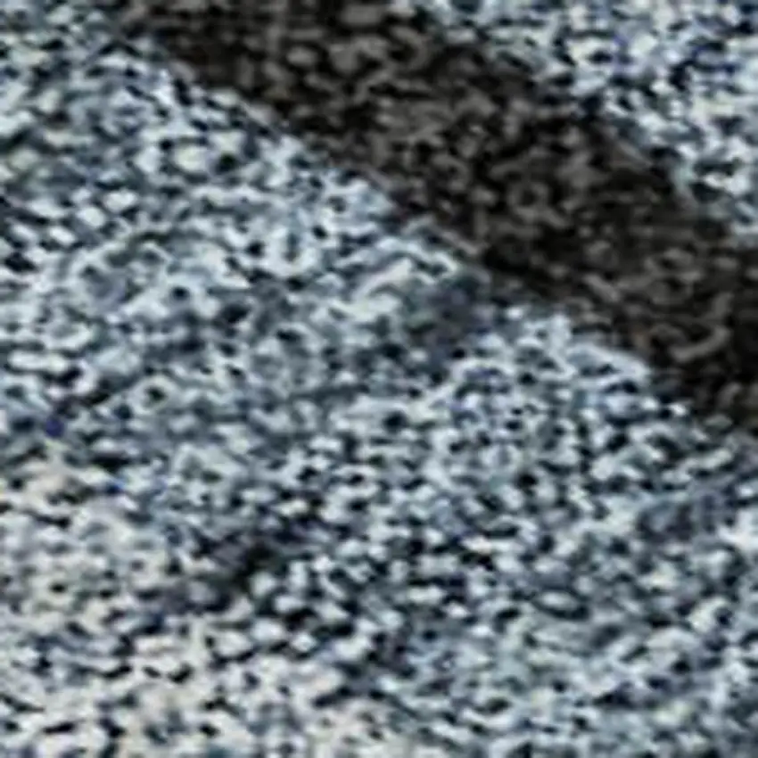 Blue Charcoal And Silver Striped Washable Area Rug With UV Protection Photo 2