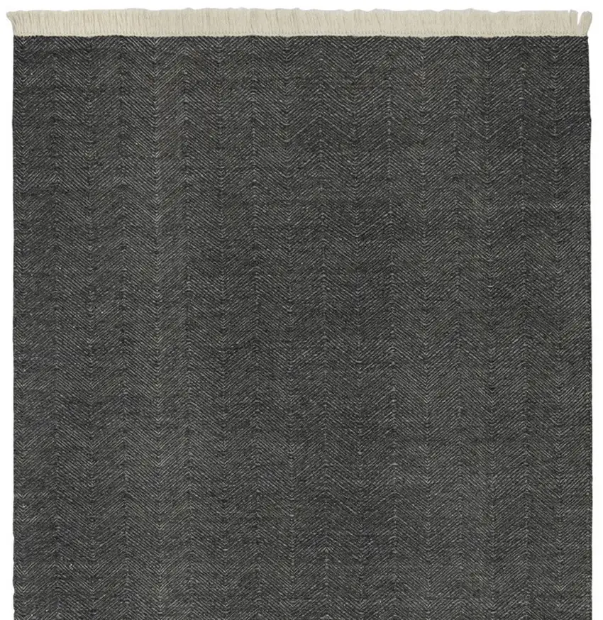 Blue Chevron Hand Woven Area Rug Photo 4