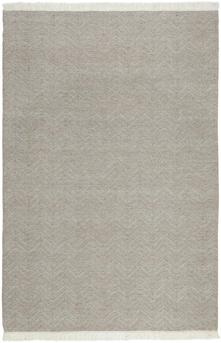 Blue Chevron Hand Woven Area Rug Photo 1