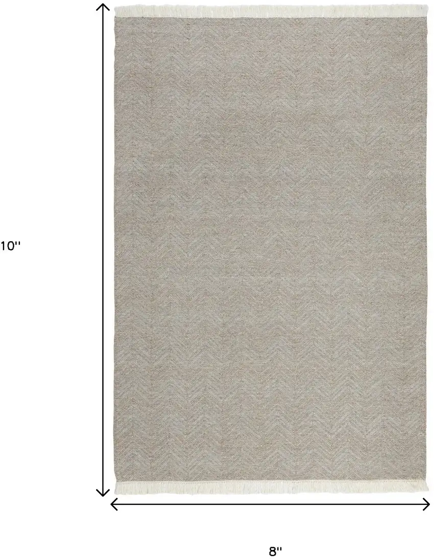 Blue Chevron Hand Woven Area Rug Photo 5