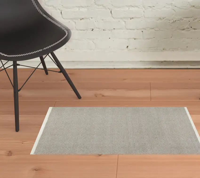 Blue Chevron Hand Woven Area Rug Photo 2