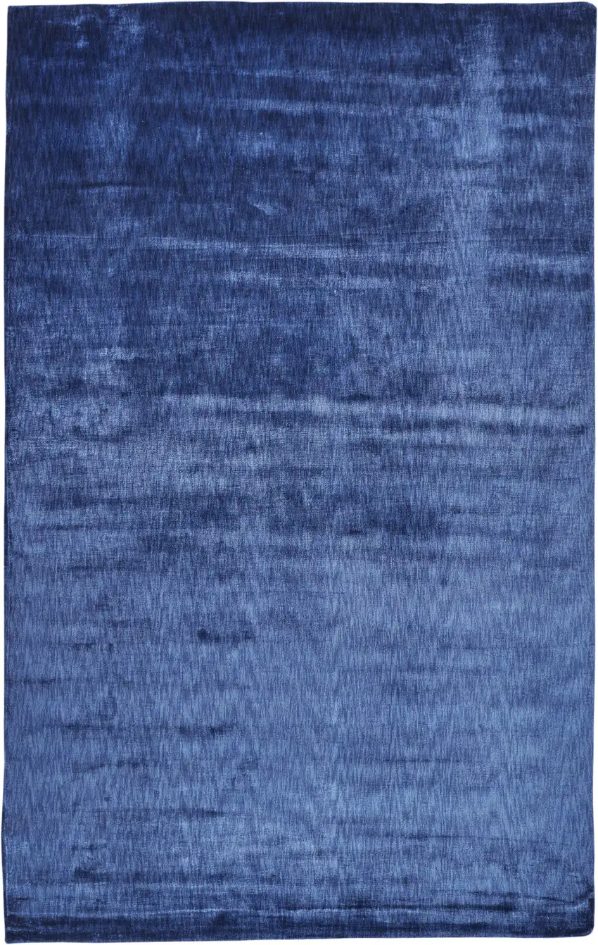 Blue Chevron Hand Woven Area Rug Photo 1