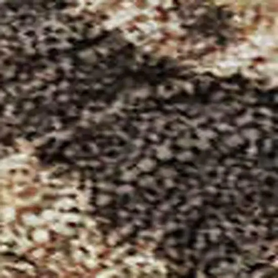 Blue Copper And Gray Abstract Washable Area Rug With UV Protection Photo 3