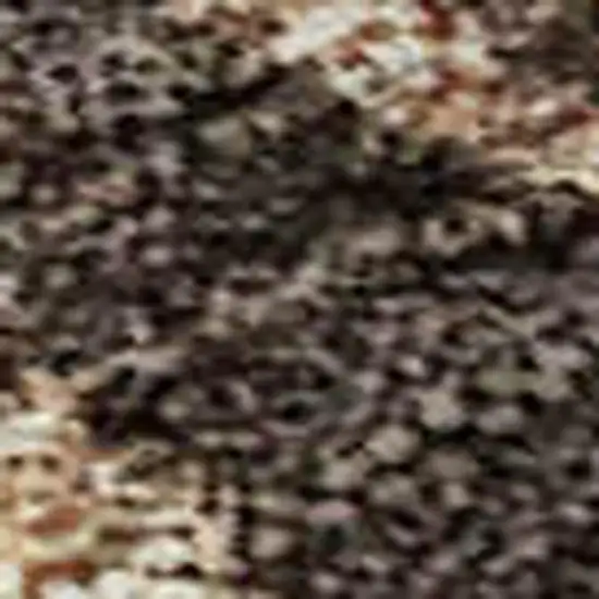 Blue Copper And Gray Abstract Washable Area Rug With UV Protection Photo 2