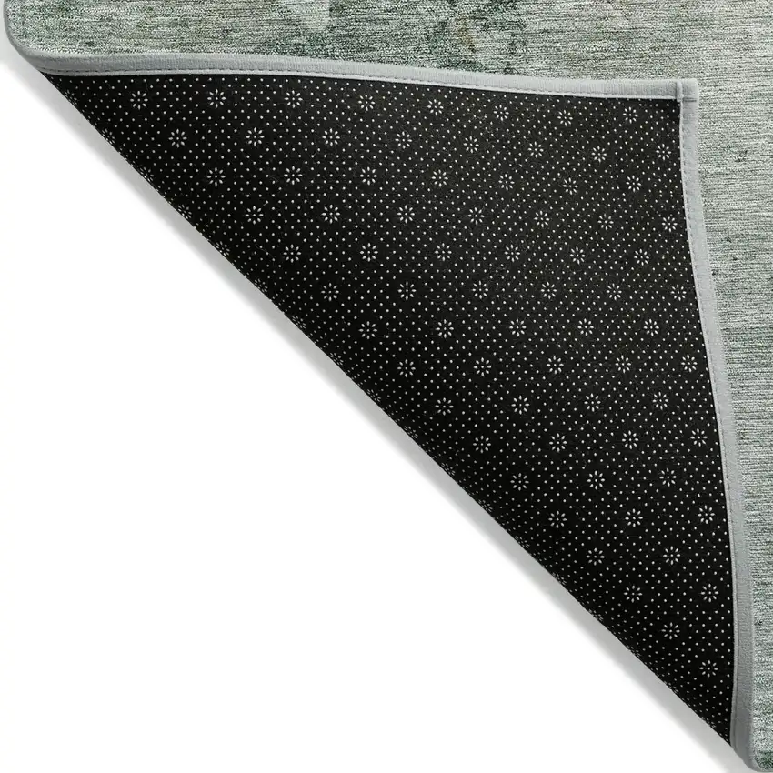 Blue Copper And Gray Abstract Washable Indoor Outdoor Area Rug Photo 4