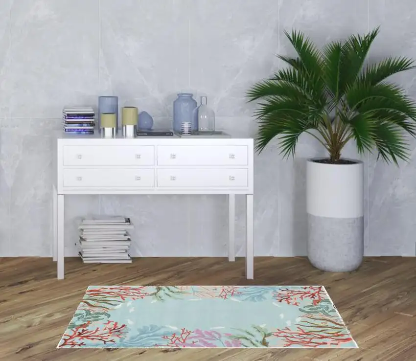 Blue Coral Reef Area Rug Photo 2