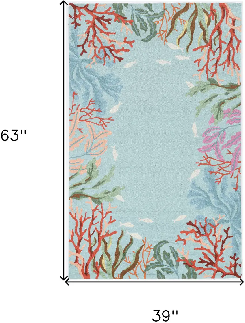 Blue Coral Reef Area Rug Photo 6