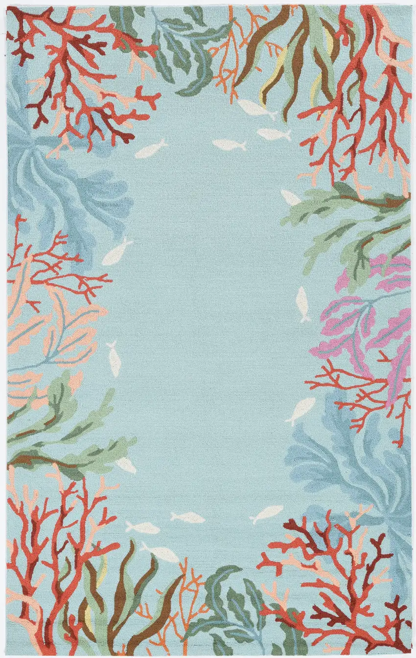 Blue Coral Reef Area Rug Photo 1