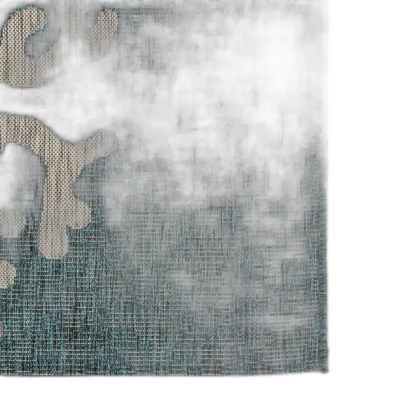 Blue Coral Reef Indoor Outdoor Area Rug Photo 10