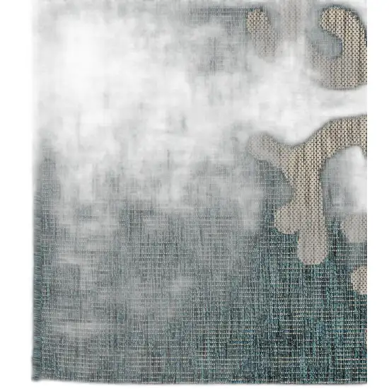 Blue Coral Reef Indoor Outdoor Area Rug Photo 12