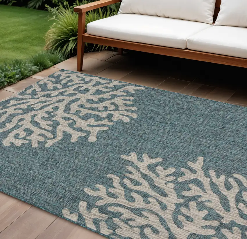 Blue Indoor Outdoor Area Rug Photo 1