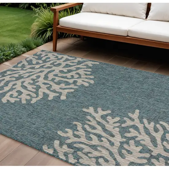 Blue Indoor Outdoor Area Rug Photo 1