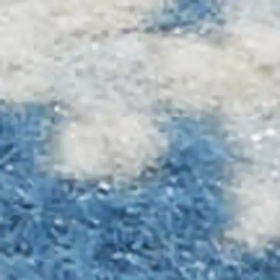 Blue Damask Power Loom Area Rug Photo 1