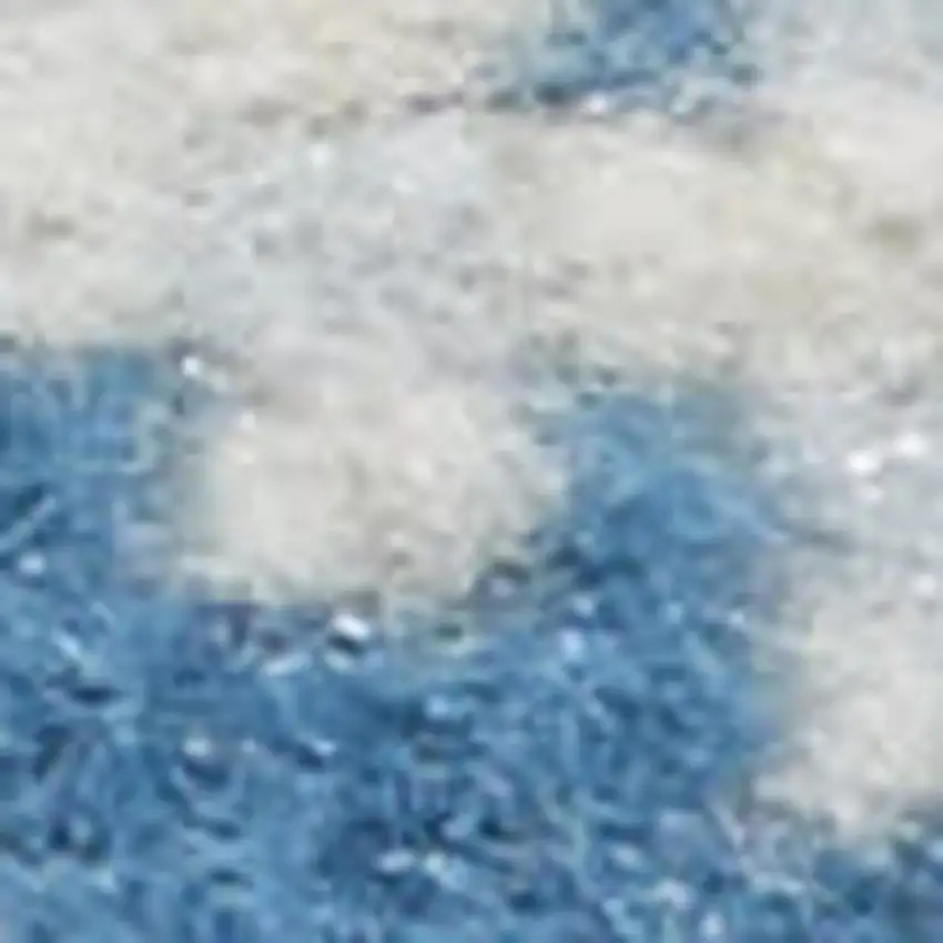 Blue Damask Power Loom Area Rug Photo 1