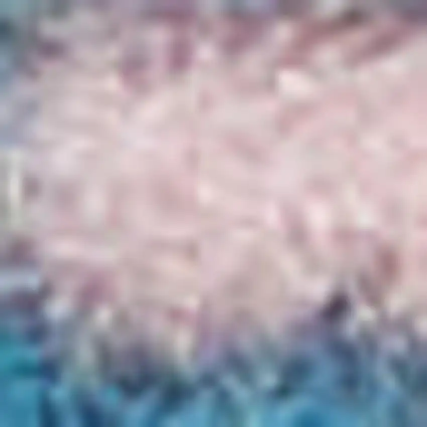 Blue Damask Power Loom Area Rug Photo 1