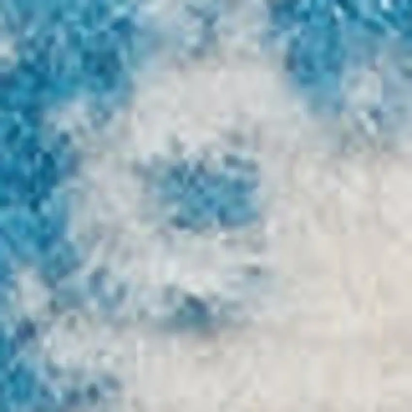 Blue Damask Power Loom Area Rug Photo 1