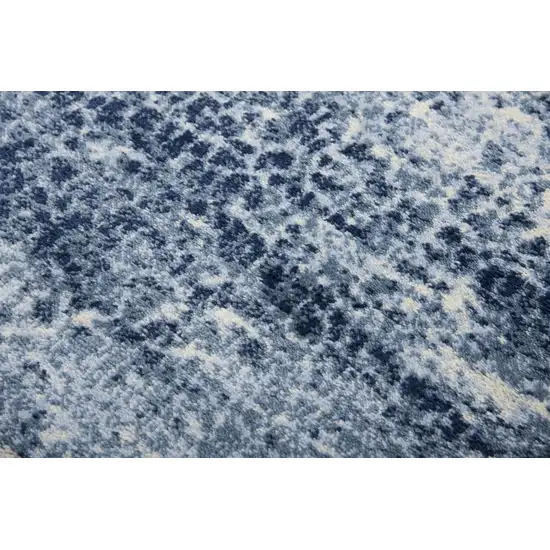 Blue Dark Blue And Ivory Abstract Area Rug Photo 2