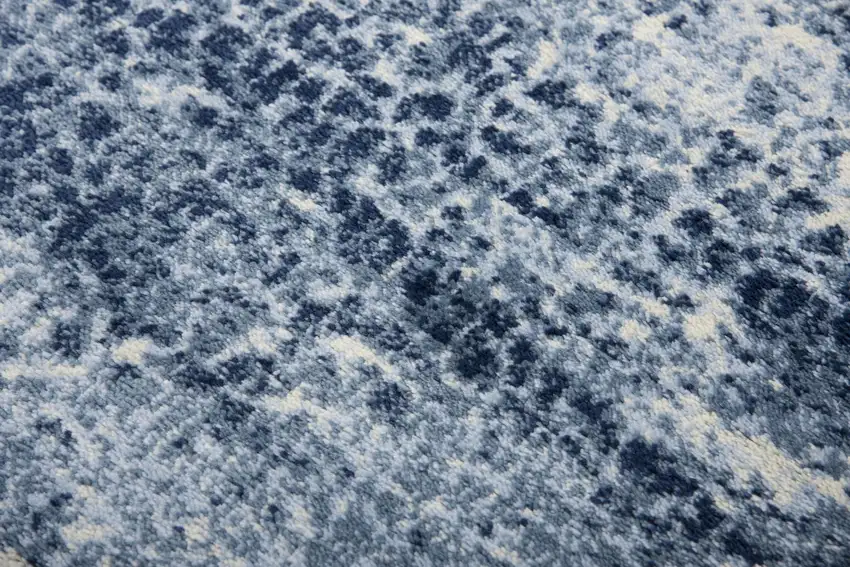Blue Dark Blue And Ivory Abstract Area Rug Photo 2