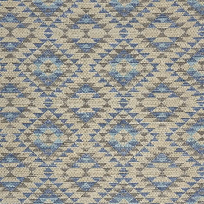 Blue Decorative Lattice Area Rug Photo 4