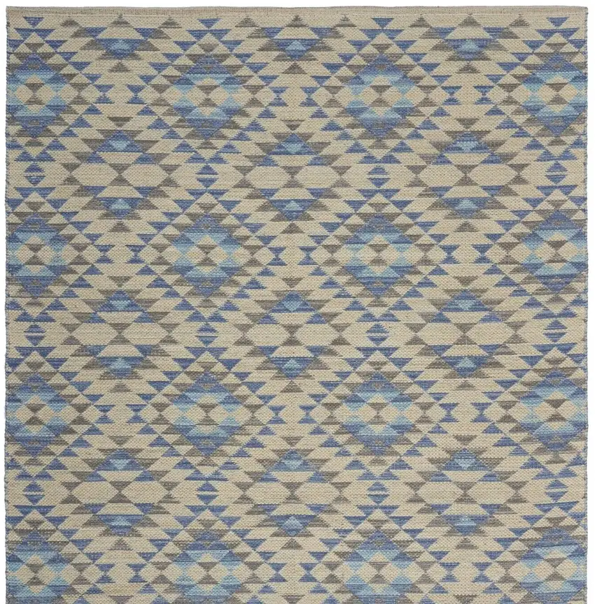 Blue Decorative Lattice Area Rug Photo 5