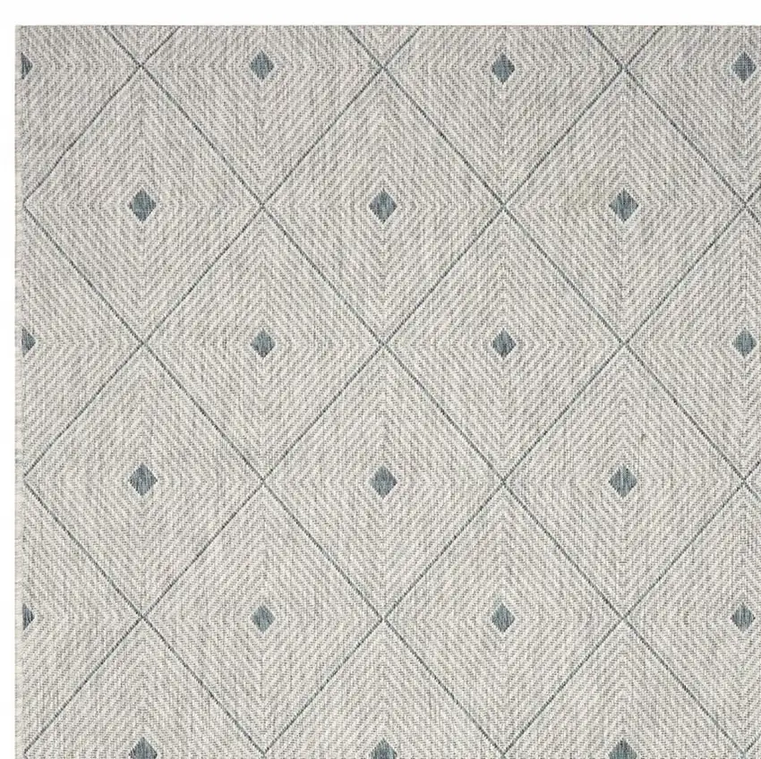 Blue And Gray Indoor Outdoor Area Rug Photo 5