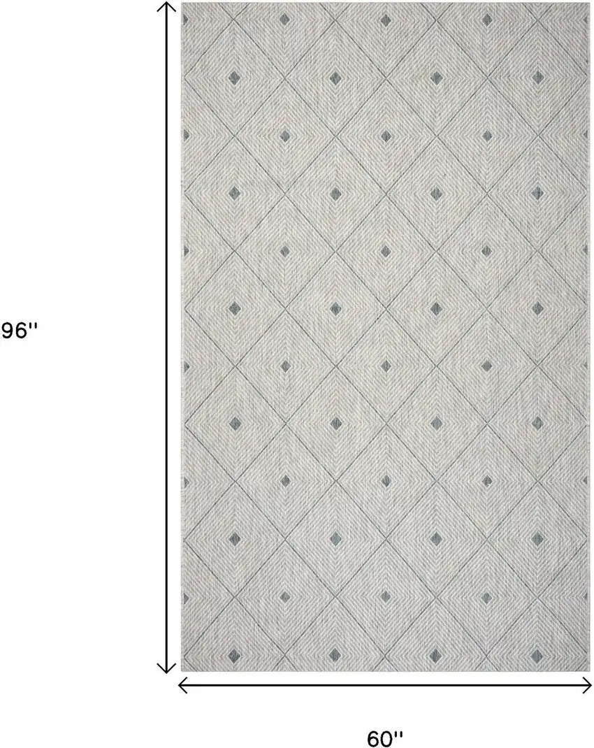 Blue And Gray Indoor Outdoor Area Rug Photo 3